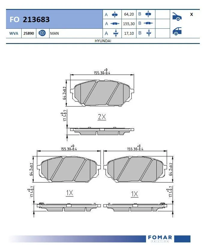 Brake Pad Set, disc brake